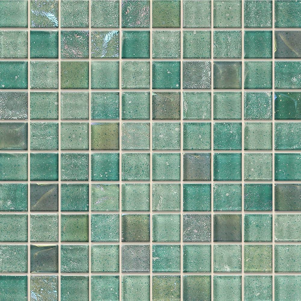 Sprite Green Polished Glass Mosaic Wall Tile