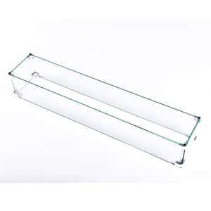 Glass Wind Guard for Rectangular Fire Table by (model-CDFP