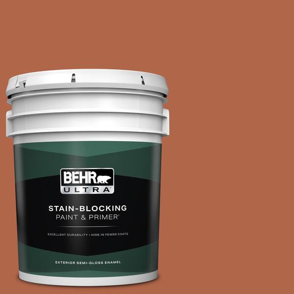 BEHR ULTRA 5 gal. #M200-7 Rusty Gate Semi-Gloss Enamel Exterior Paint & Primer