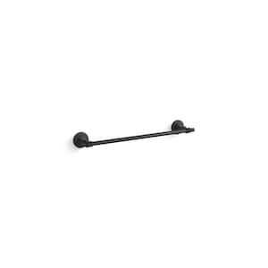 Torrington 18 in. Wall Mounted Single Towel Bar in Matte Black