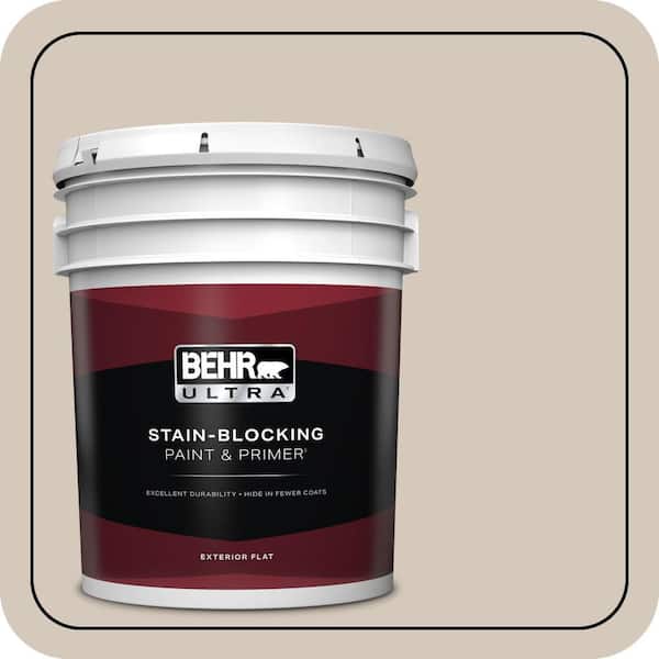 BEHR ULTRA 5 gal. #BNC-02 Understated Flat Exterior Paint & Primer