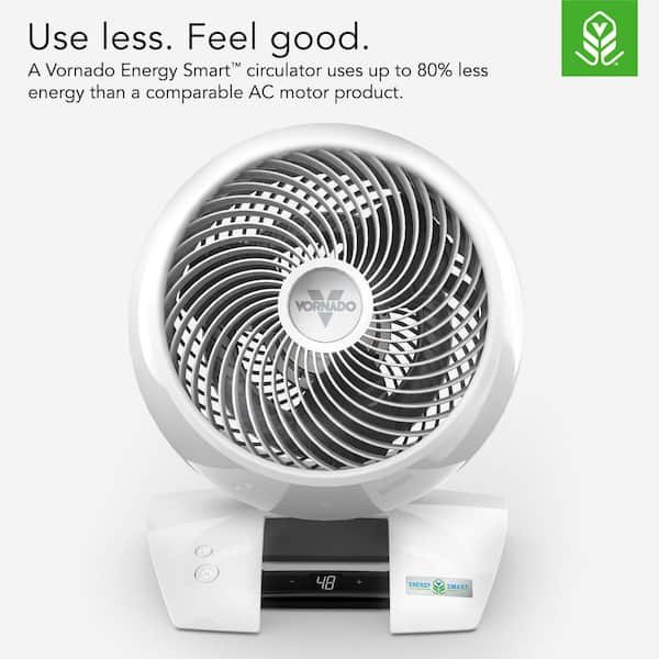 Vornado 6303DC 9.42 in. Variable Speeds Desk Fan in White with