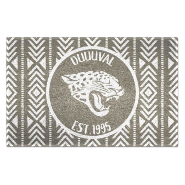 Jacksonville Jaguars Southern Style Gray 1.5 ft. x 2.5 ft. Starter Area Rug