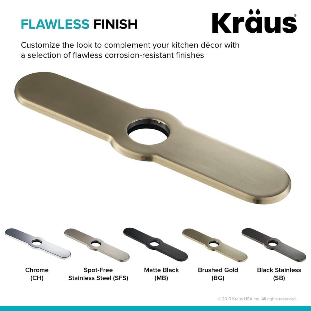 Brushed Gold Metal Deck Plate for Kitchen Faucet