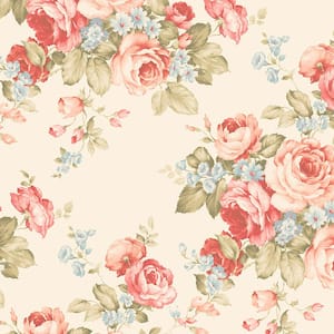 Grand Floral Vinyl Roll Wallpaper (Covers 55 sq. ft.)