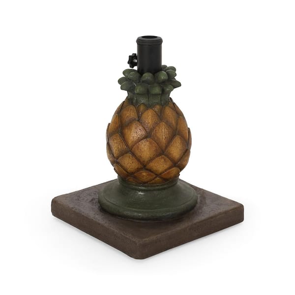 Clihome Pineapple Shape Concrete Patio Umbrella Base in Yellow