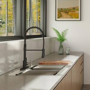 33 in. Top Mount Drop-in Double Bowl 18-Gauge Stainless Steel Kitchen Sink with Faucet