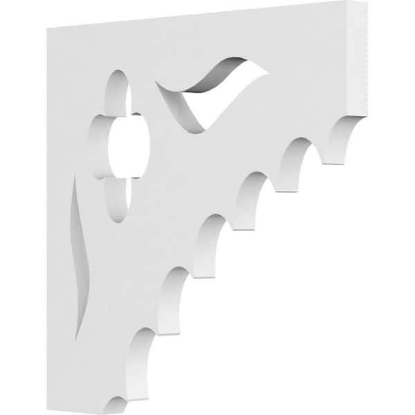 Ekena Millwork 5/8 in. W x 8 in. H x 8 in. D PVC Wellington Bracket