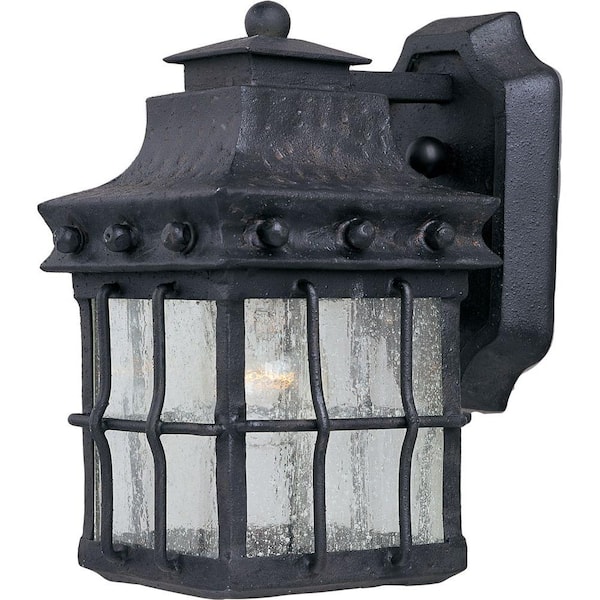 Maxim Lighting Nantucket 1 Light Country Forge Outdoor Wall Mount Sconce 30081cdcf The Home Depot