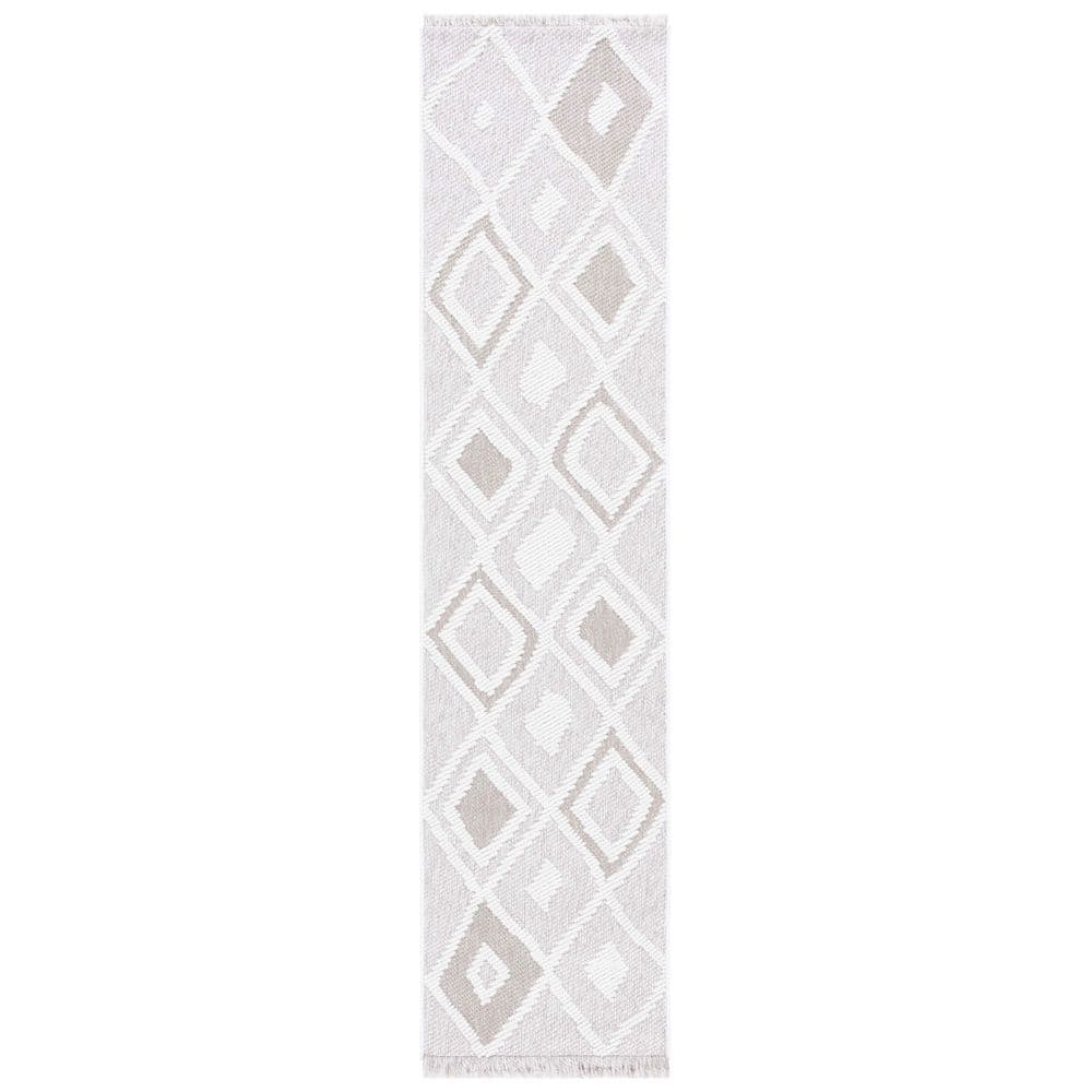 Lotus 2 ft. x 8 ft. Beige/Ivory Geometric High-Low Runner Rug price history on PriceWatchPro