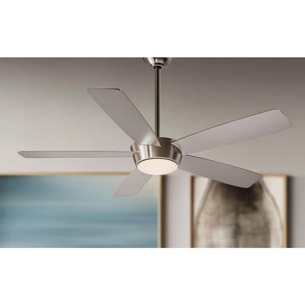 AIRE BY MINKA Nuvon 52 in. Indoor Brushed Nickel Ceiling Fan 3CCT