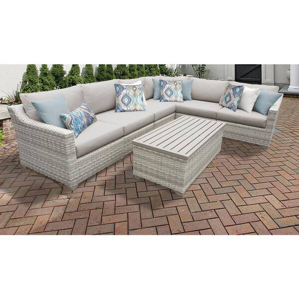 Falmouth 7 piece rattan sectional new arrivals