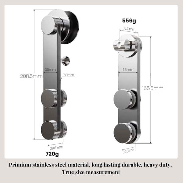 Flynama Frameless Single Sliding Shower Door 56-60
