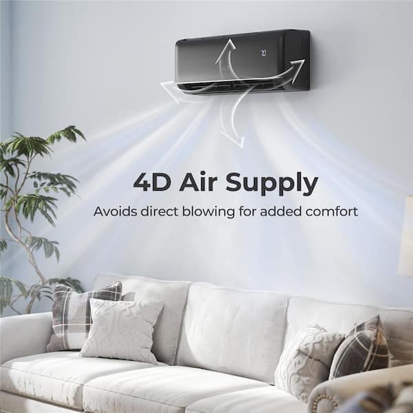 1-Zone 12000-BTU 22 SEER Ductless Mini Split Heat Pump with 13 ft. Lines Wifi Enabled 115-Volt