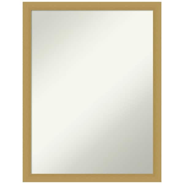 Amanti Art Grace Brushed Gold Narrow 20 in. H x 26 in. W Framed Non-Beveled Bathroom Vanity Mirror in Gold