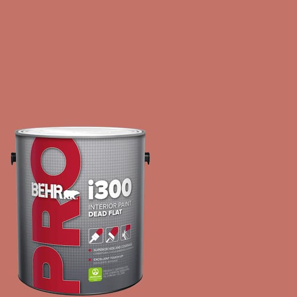 1 gal. #PPU1-05A Red Coral Dead Flat Interior Paint