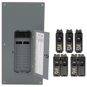 Homeline 200 Amp 20-Space 40-Circuit Indoor Main Breaker Plug-On Neutral Load Center with Cover - Value Pack