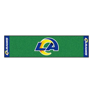 NFL Los Angeles Rams 1 ft. 6 in. x 6 ft. Indoor 1-Hole Golf Practice Putting Green