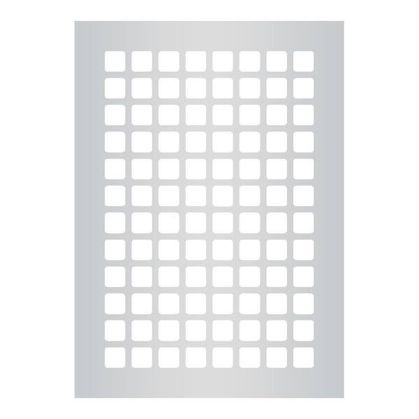 Reggio Registers Square Series 12 in. x 8 in. Steel Grille, Silver without Mounting Holes