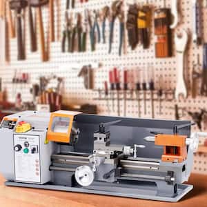 Metal Lathe 3.9 in., 7 in. x 13.78 in. Benchtop Lathe 2200 RPM Variable Speed 500-Watt Brush Motor Swing for Precision