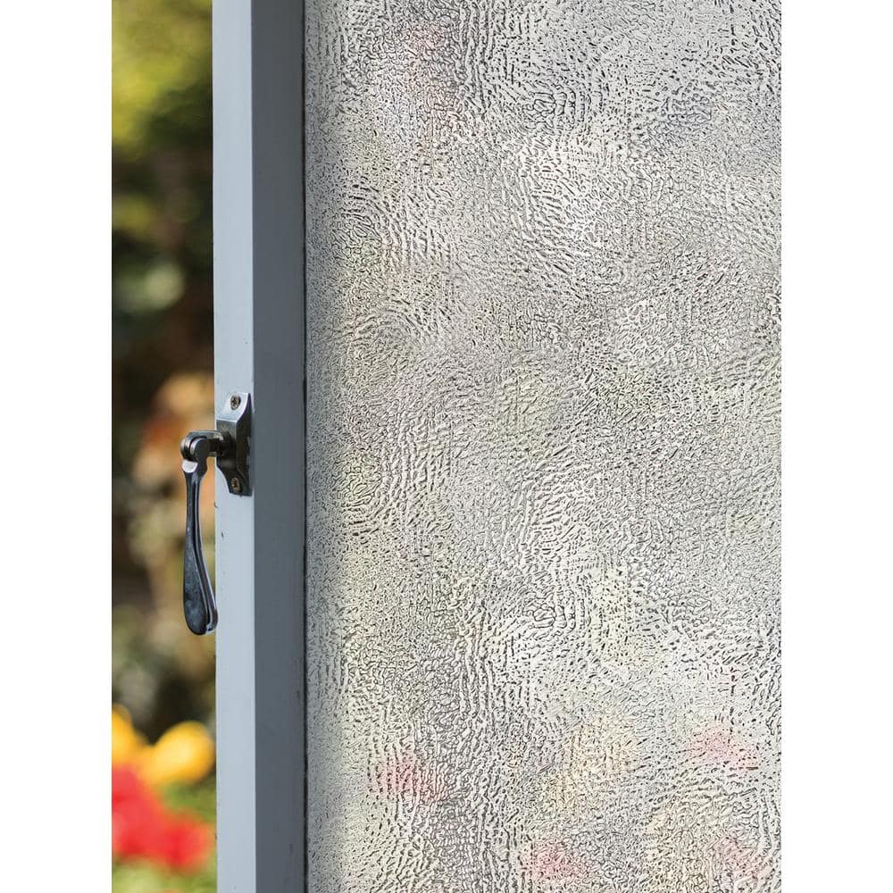 Textured Frosted Glass Privacy Window Film, 36 x 72 Inches
