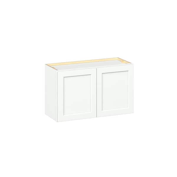 Emerson Pure White Wall Bridge 2 door Ready to Assemble Kitchen Cabinet (30 in. W x 18 in. H x 12 in. D)