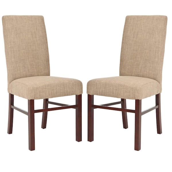 SAFAVIEH Olive Beige Dining Chair (Set of 2)-HUD8205H-SET2 - The Home Depot