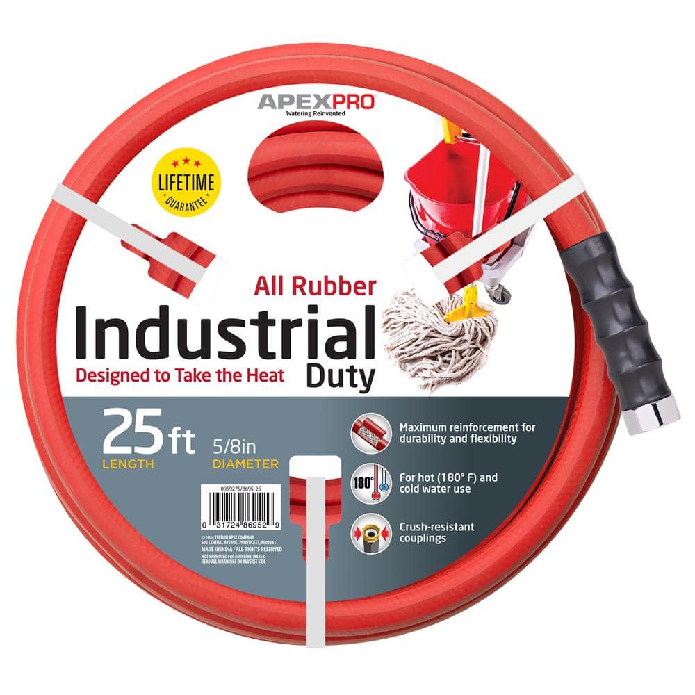 Apex 25 ft All Rubber Hot Water Hose
