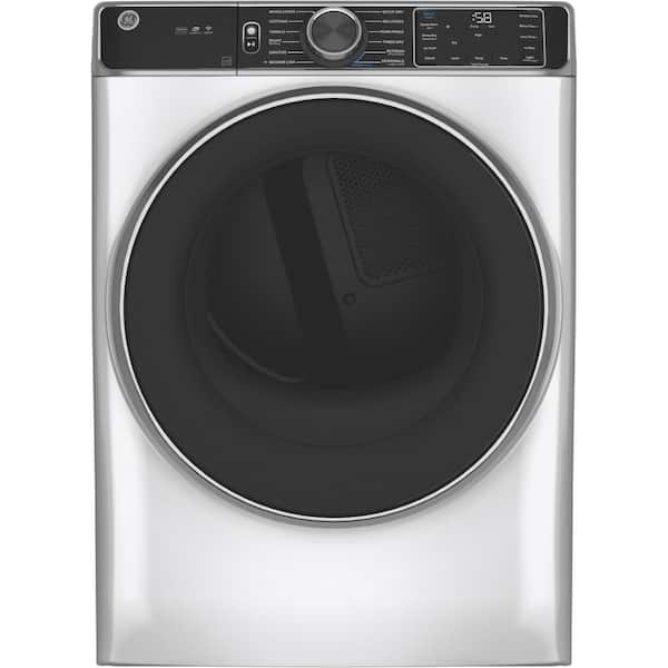 GE 7.8 cu. ft. Smart Front Load Electric Dryer in White with Steam