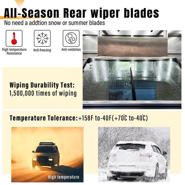 Rear Wiper Blade And Arm Kit For Toyota RAV4 2013-2019 – 10 Inch, Framed, Direct Replacement