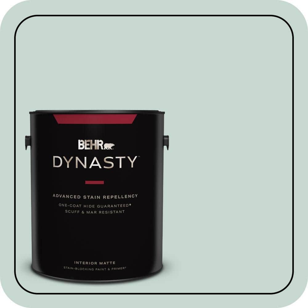 1 gal. #480E-2 Tide Pools Matte Interior Stain-Blocking Paint and Primer