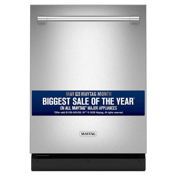 Maytag 24 in. Top Control Standard Built-In Dishwasher in Fingerprint Resistant Stainless Steel with Enhanced Wash