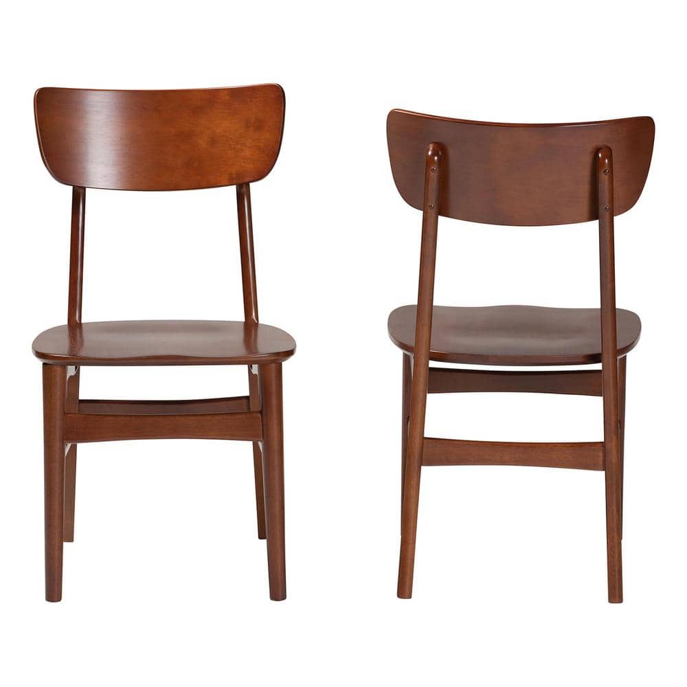 Netherlands Walnut Wood Parsons Side Chair Set