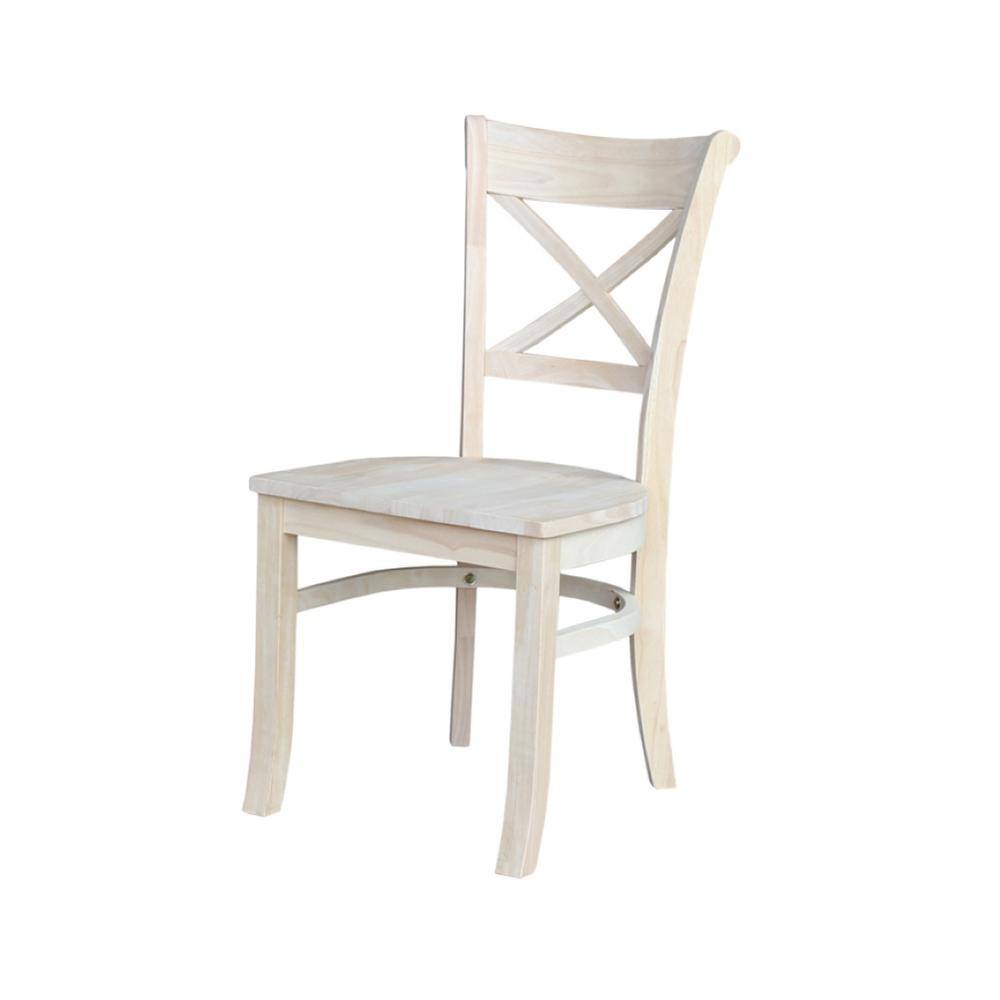 Charlotte High Cross Back Unfinished Wood Side Chair