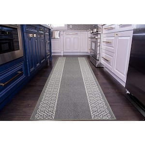 Berber Chain Series Gray 26 in. x 30 ft. Your Choice Length Stair Runner