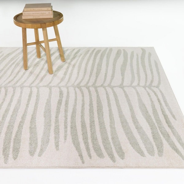 Amari Sage 8 ft. x 10 ft. Modern Botanical Area Rug