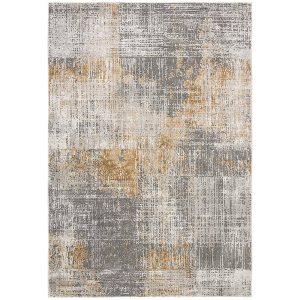 SAFAVIEH Craft Gray/Beige 4 ft. x 6 ft. Abstract Area Rug CFT874G-4 ...