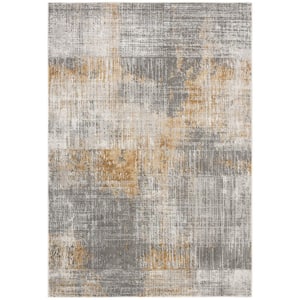 Craft Gray/Beige 4 ft. x 6 ft. Abstract Area Rug
