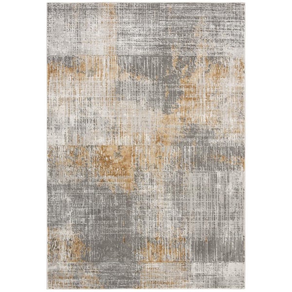 SAFAVIEH Craft Gray/Beige 4 ft. x 6 ft. Abstract Area Rug CFT874G-4 ...