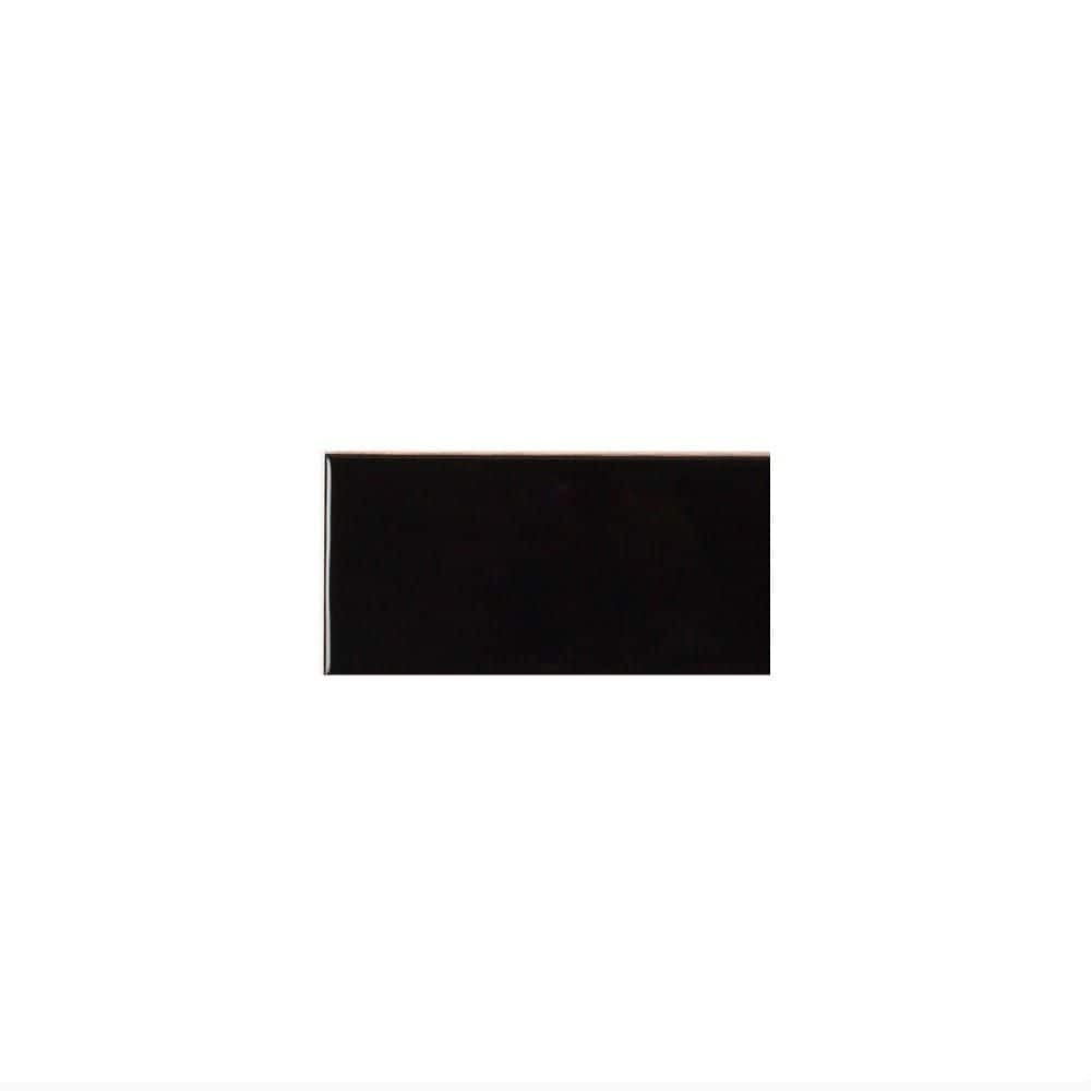 Take Home Tile Sample - Gloss Black 2.5 in. x 5 in. Ceramic Wall Tile Sample price history on PriceWatchPro