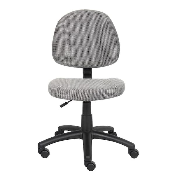 Grey office deals chair no arms