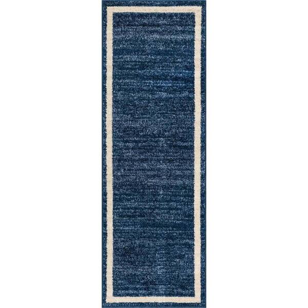 Unique Loom Del Mar Maria Navy Blue 2' 0 x 6' 0 Area Rug 3169618 The
