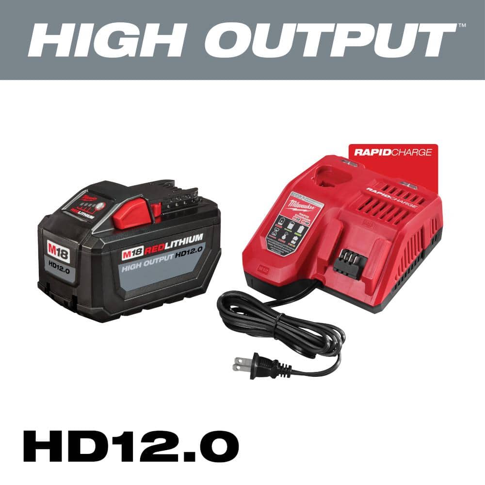 Milwaukee 48-59-1850 M18 RED LITHIUM XC 5.0 Ah Batteries (2) + 48-59-1812  M12 and M18 Multi Voltage Charger kit