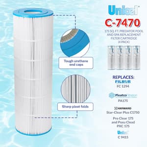 7 in. Dia Replacement Swimming Pool Filter FC1976 PCC80 for Pentair C7470 (4-Pack)