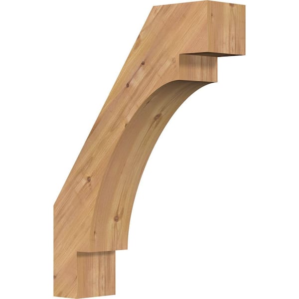 Ekena Millwork 5 1/2"W x 20"D x 28"H Merced Smooth Knee Brace, Western Red Cedar