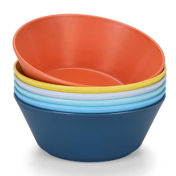 Unbreakable Large Cereal Bowls Set of 6, 32 oz Capacity, Microwave and Dishwasher Safe, Stackable Bowls