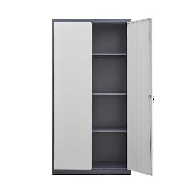 Kahomvis 70.8 in. H Steel Locker with Compartments, Metal Large