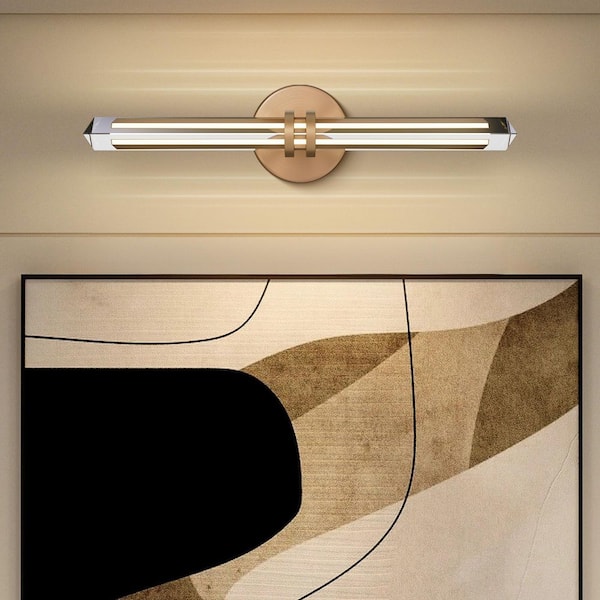 18 in. 1-Light Gold Wall Sconce, Vanity Light, Modern Wall Light for Living Room, Bathroom, Bedroom