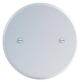 Placchetta Copriforo Bianca Standard - Foro Singolo - Cover In Plastica Per Prese Elettriche - Dencon