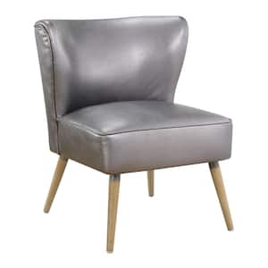 Amity Sizzle Pewter Fabric Side Chair